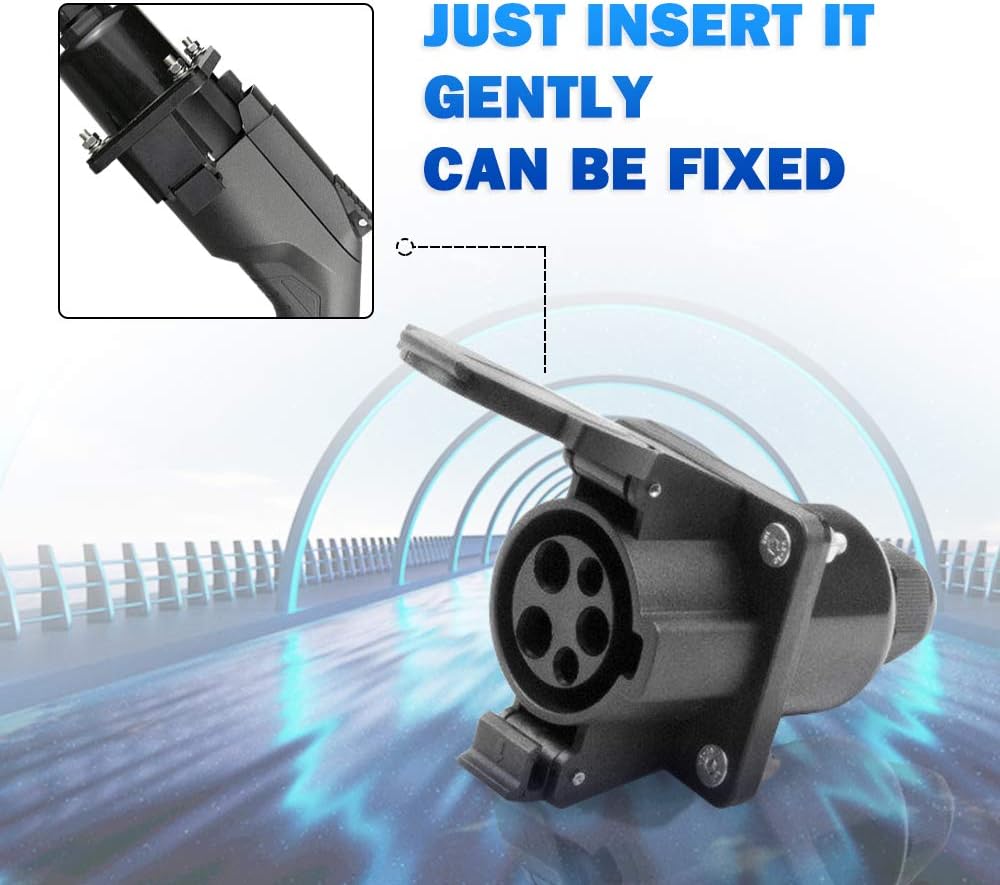 Morec J1772 Extension Cable, 40Amp 20ft EV Extension Cord for EV Charging Stations