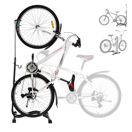 Bike Stand Freestanding Bike Storage Rack Single Parking Rack Floor Stand for Mountain MTB Road Bicycles Indoor Garage Storage & Apartment Fits Bicycle Tires 20