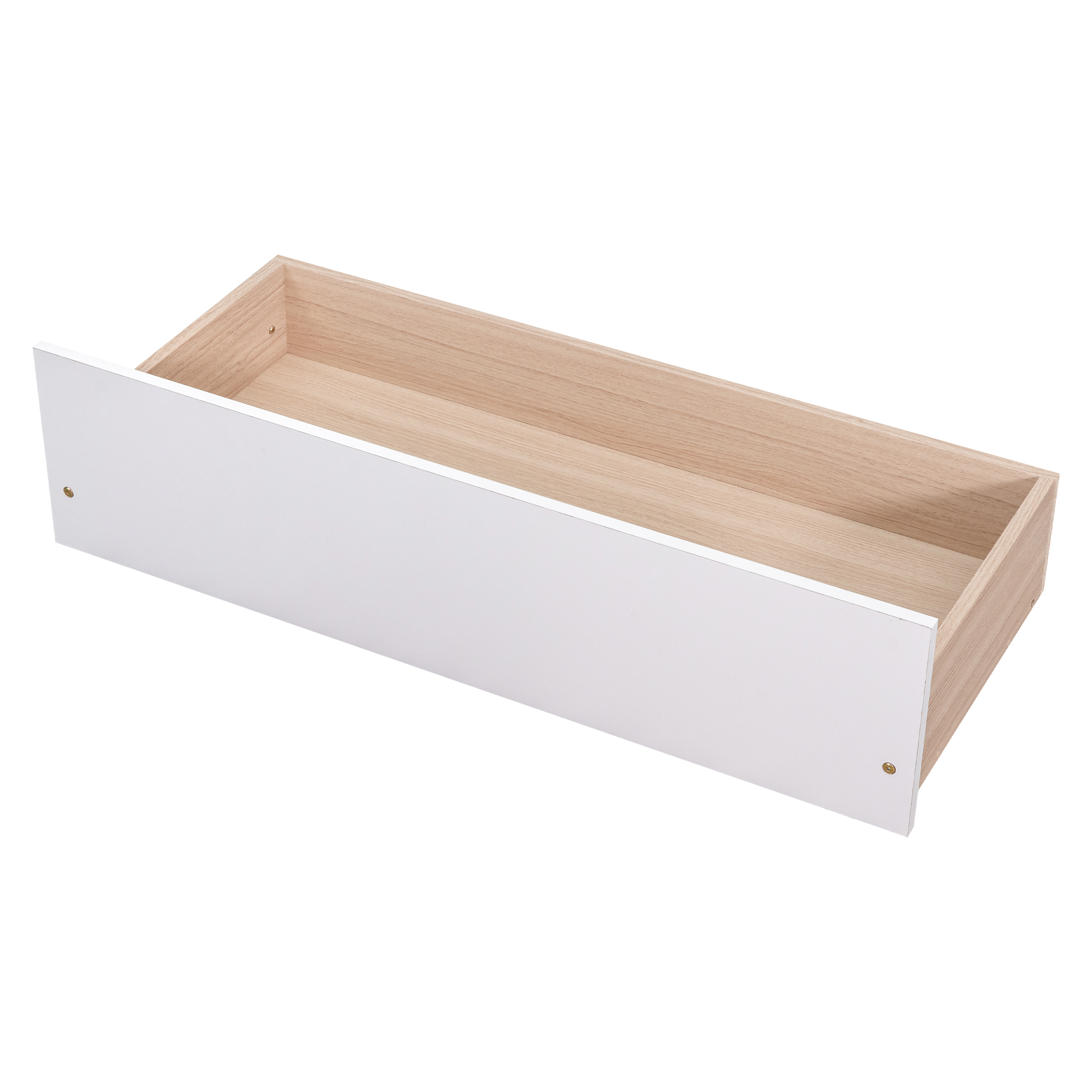 Twin Bunk Bed with 2 Drawers and Stairs, Converts to 2 Beds, Bunk Bed with Stairs and Safety Grabs, Fits Kids, Teens, Adults, White, Dimensions 93.5” x 57.9” x 65.7”