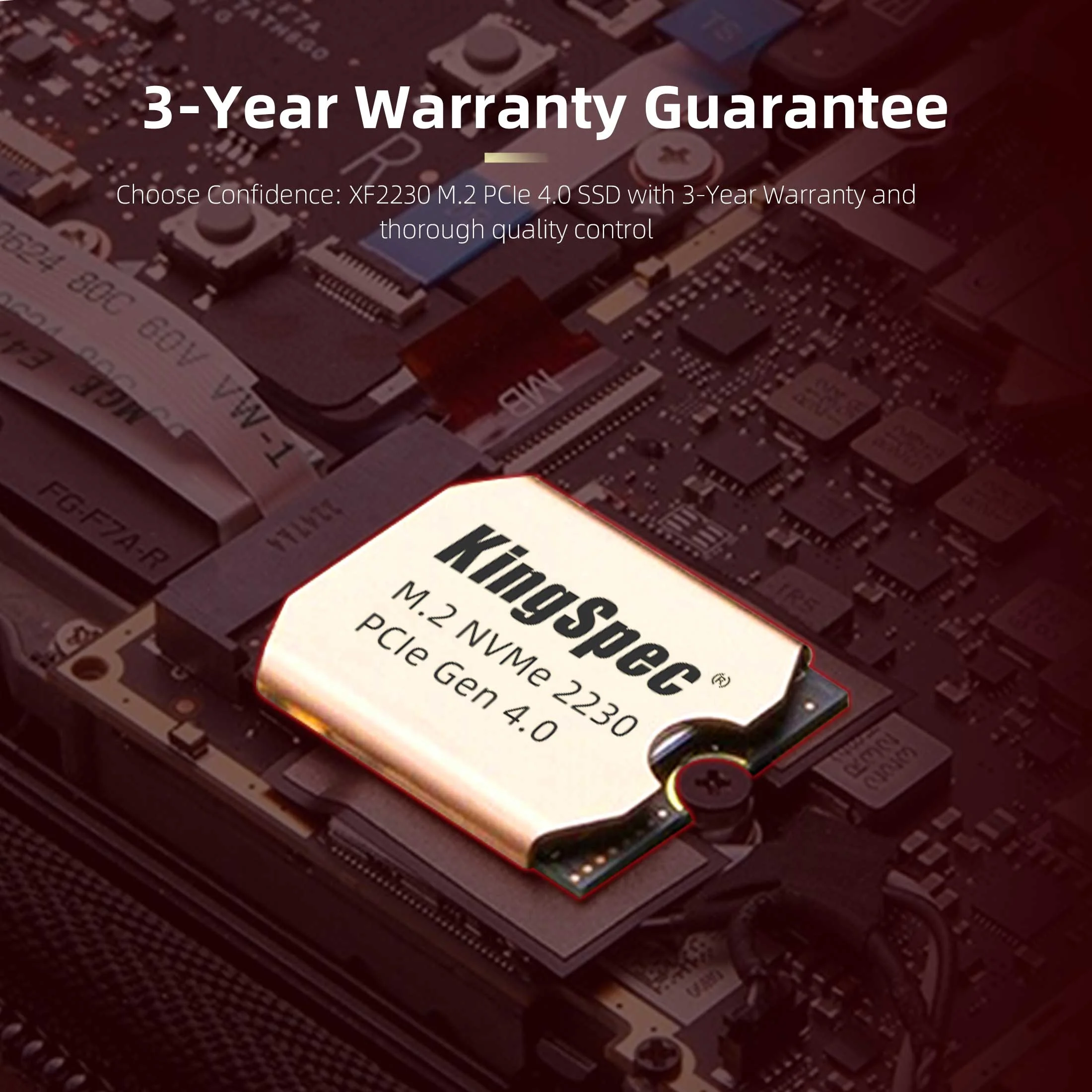 KingSpec XF 512GB M.2 2230 SSD PCIe 4.0, 5000MB/s Read Copper Heatsink, 3D NAND Flash, Compatible with Steam Deck/ASUS ROG Ally/Surface Pro