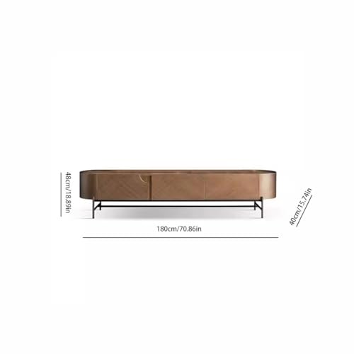 Estante Para Tv Italian Modern Light Luxury Living Room Tall TV Cabinet Luxury Metal Paint High-end Villa Storage TV Cabinet Mueble Para Televisor(180X40X48CM)