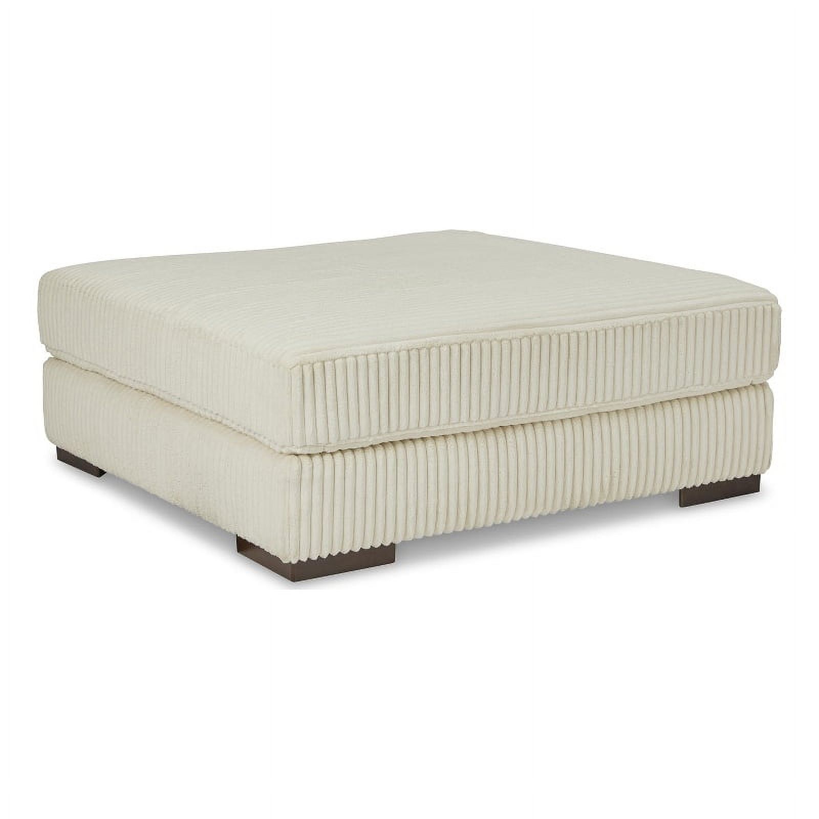 Ashley Furniture Lindyn Oversized Fabric Accent Ottoman in Ivory