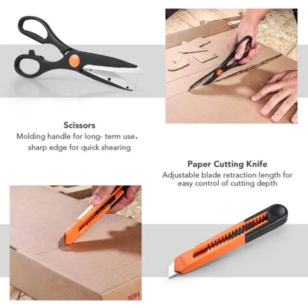 57-Piece Hand Tool Set - Household Steel Repair Tool Kit ,General Mechanic Tools Kit with Storage Case for Home Repair and DIY Black