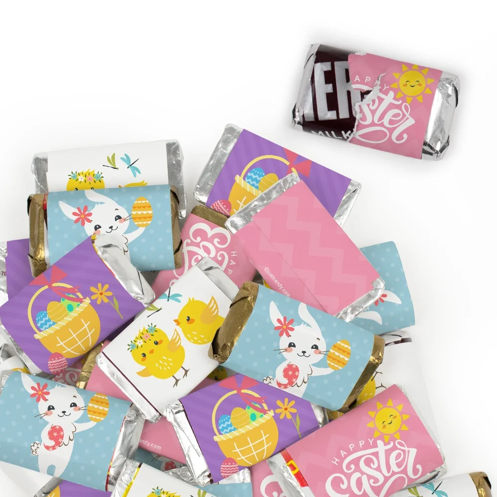 164 Pcs Easter Candy Favors Miniatures Chocolate - No Assembly Required - Bunny, Eggs & Chicks