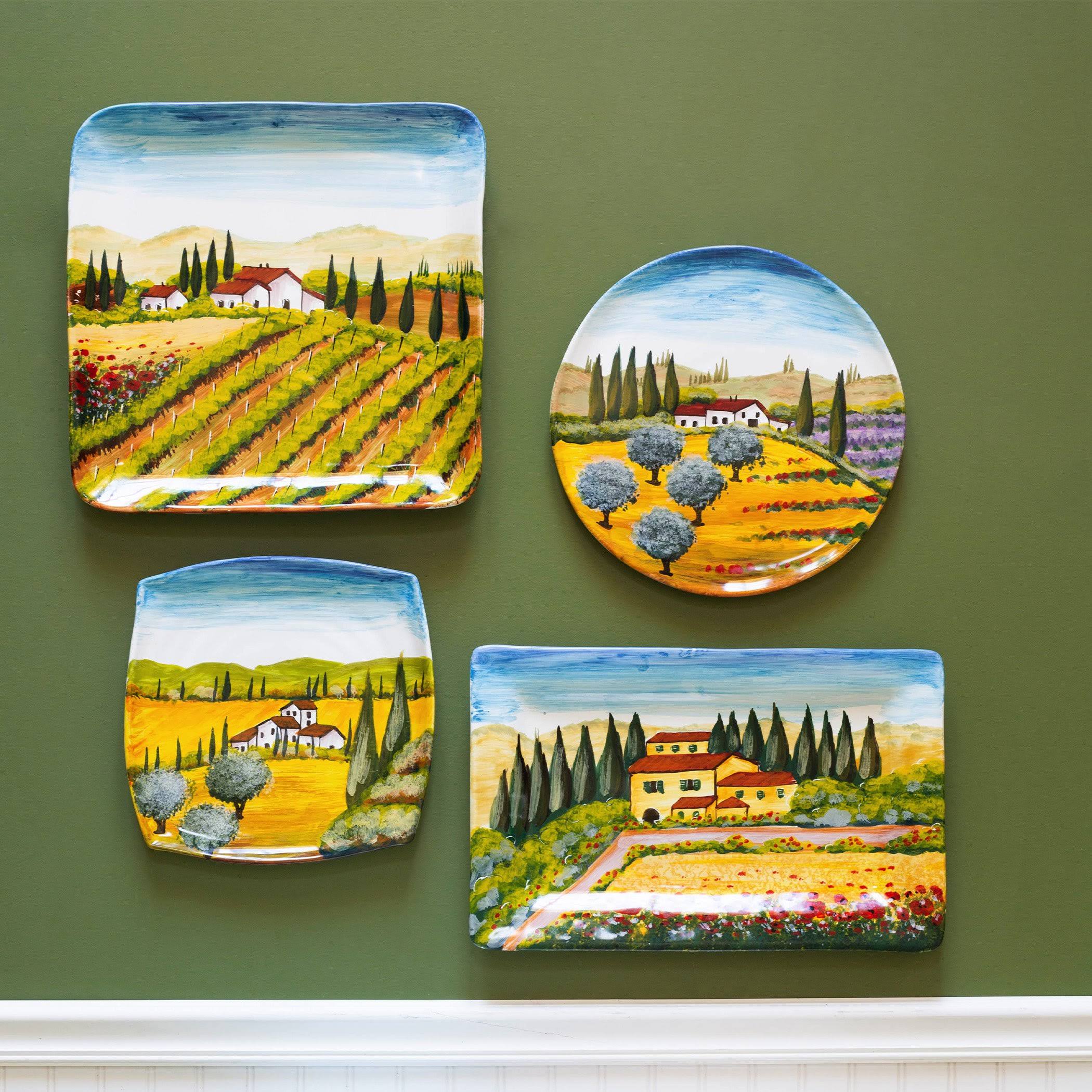 Vietri Wall Plates Tuscany Round Wall Plate