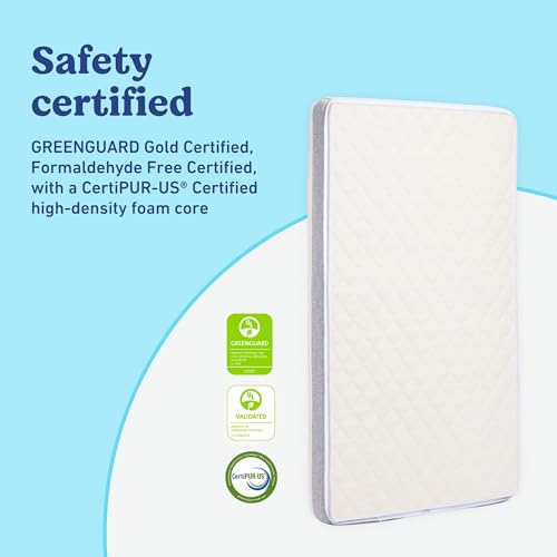 Graco Ultra 2-in-1 Premium Dual-Sided Crib & Toddler Mattress - GREENGUARD Gold, CertiPUR-US Certified Foam, 2-Sided Mattress Fits Any Brand of Crib & Toddler Bed