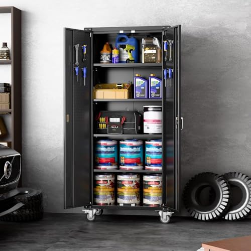 Aobabo Garage Storage Cabinet with Wheels,72