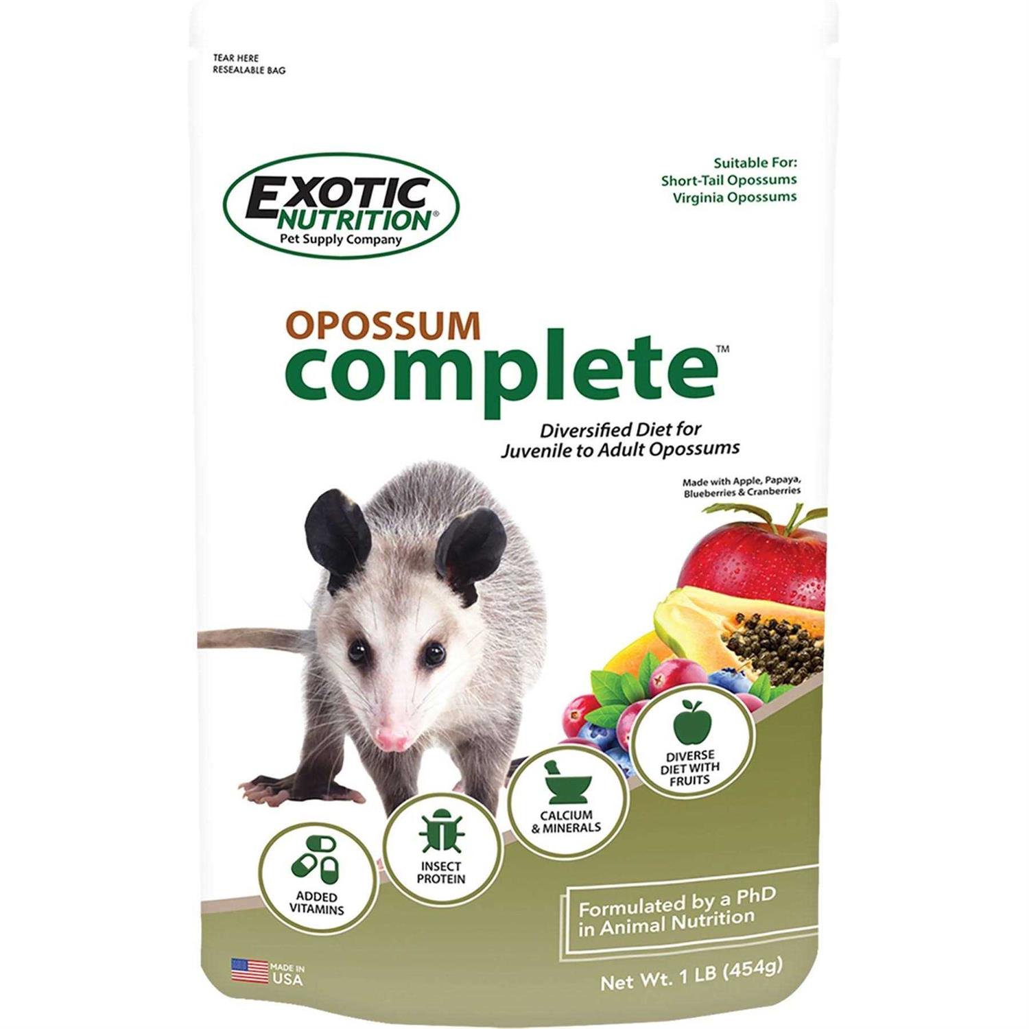Exotic Nutrition Opossum Complete Food - Pet Supplies online store