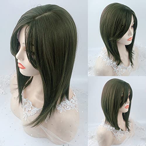 Seamless Straight Head Top Hairpiece Free Part Clip in Topper With Side Part Bangs (Black Brown)