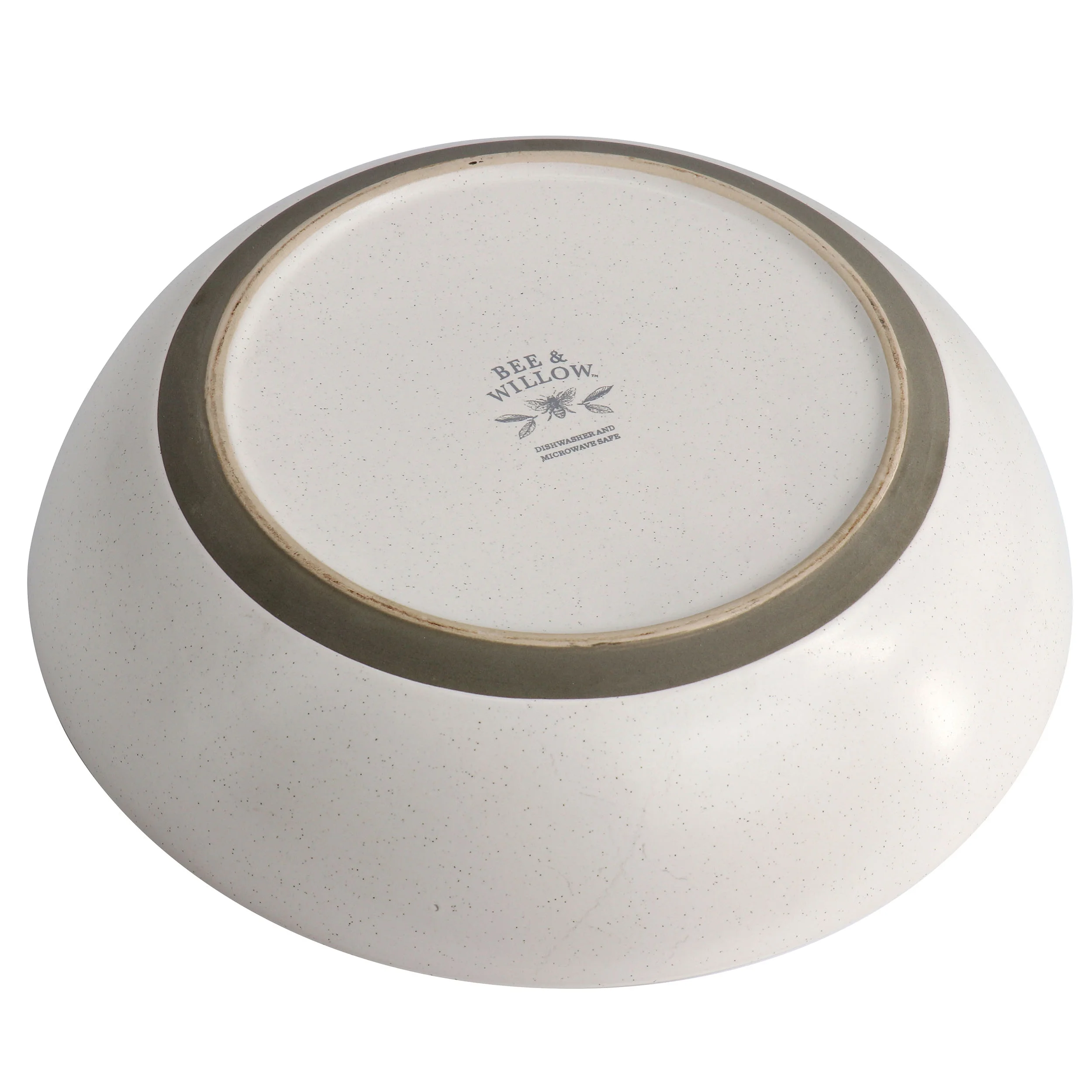 Bee and Willow Milbrook 10 Inch Stoneware Serving Bowl in White Speckle