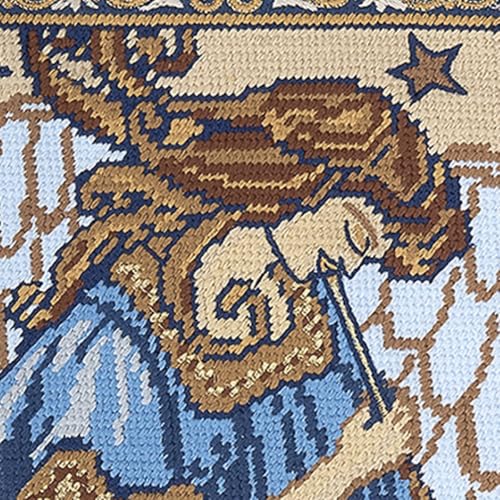 Lillian Vernon Santa Personalized Heirloom Christmas Needlepoint Stocking Stocking, 100% Wool, 9.5