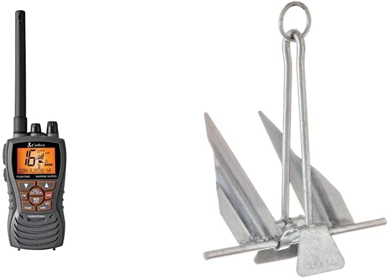 Cobra MR HH350W FLT Handheld Floating VHF Radio – 6 Watt, Submersible, Noise Cancelling Mic, Backlit LCD Display, NOAA Weather, Memory Scan, White