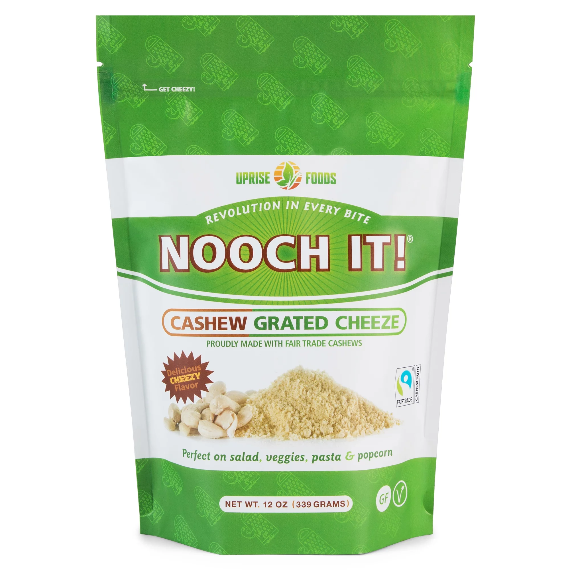 NOOCH IT! Dairy-Free Cashew Grated Cheeze | Vegan Parmesan, Tasty Cheese Alternative | 12oz (Fair Trade, Gluten-Free)