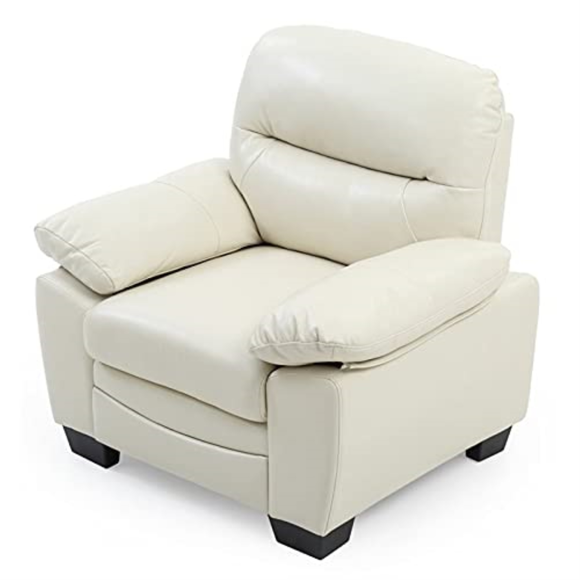 Glory Furniture Marta Faux Leather Chair in Pearl