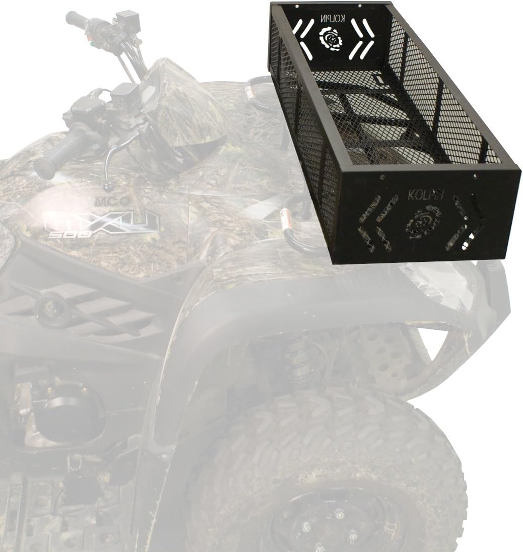 Kolpin 53360 ATV Front Rack Gear Basket, Black