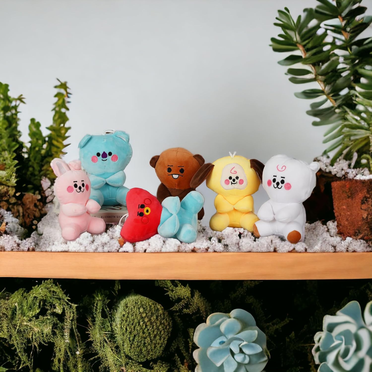 BTS Bt21 Pack of 6 Stuffed Toys - Adorable Plushies for Fans of All Ages - Complete Collectible Set Featuring Your Favorite Members (6 Inch Each)