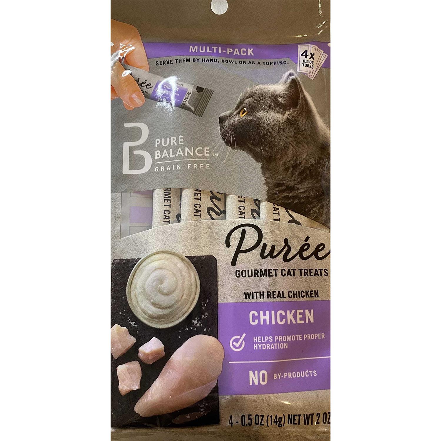 Pure Balance Puree Gourmet Cat Treats with Real Chicken - Pet Supplies online store