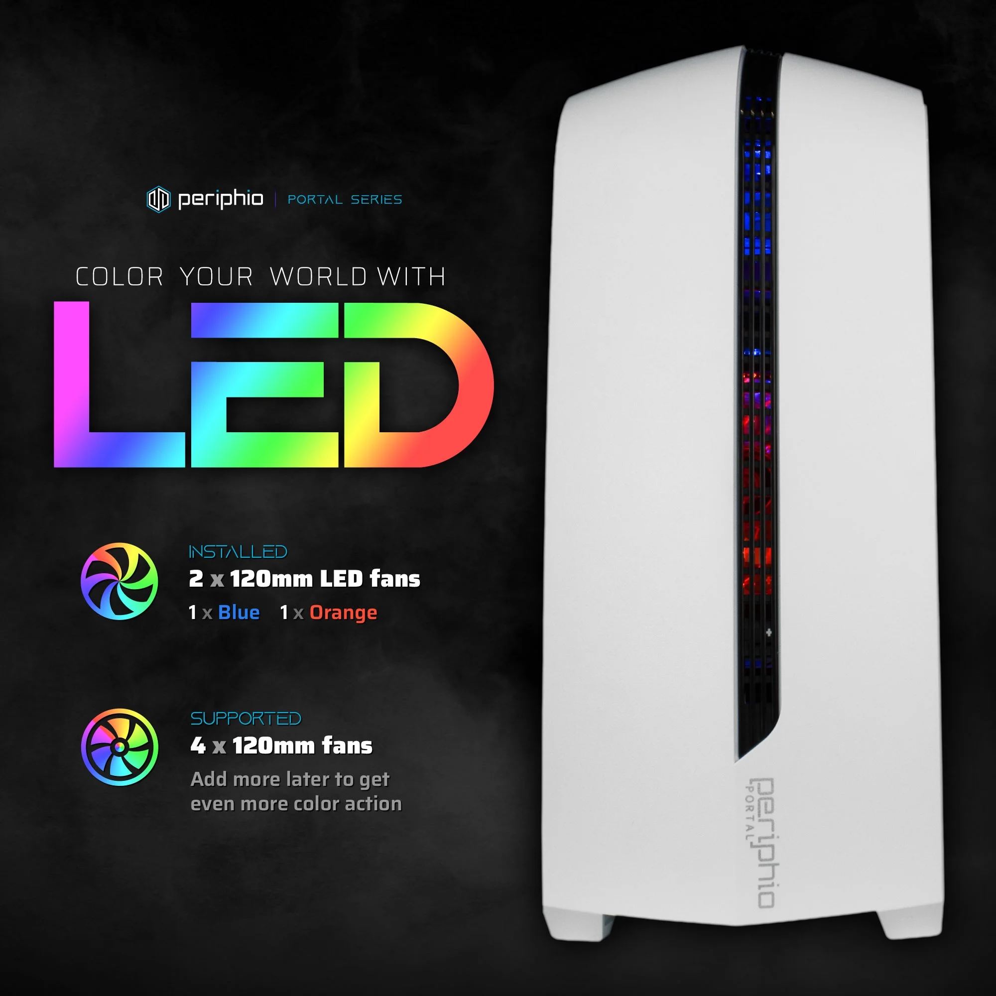 Periphio Vortex Prebuilt Gaming PC | Intel Core i5-6500 (3.6GHz Turbo) | GeForce RTX 3050 (8GB) | 1TB Solid State SSD | 16GB DDR4 RAM | Windows 10 Gaming Desktop Computer | WiFi + BT