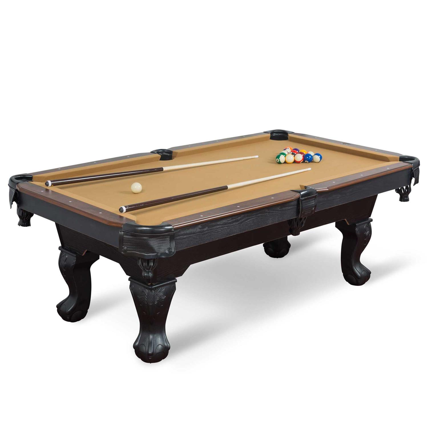 Classic Sports Brighton 87 inch Billiard Pool Table in Tan, Size: 87 inch x 50 inch x 31 inch (LWH), 1-1-32755-DS - Sports Supplies Online Store