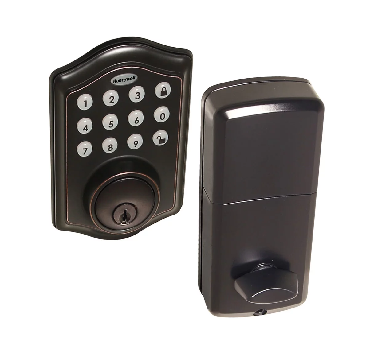 Honeywell Locks, Electronic Entry Deadbolt with Keypad, Oil Rubbed Bronze, 8712409