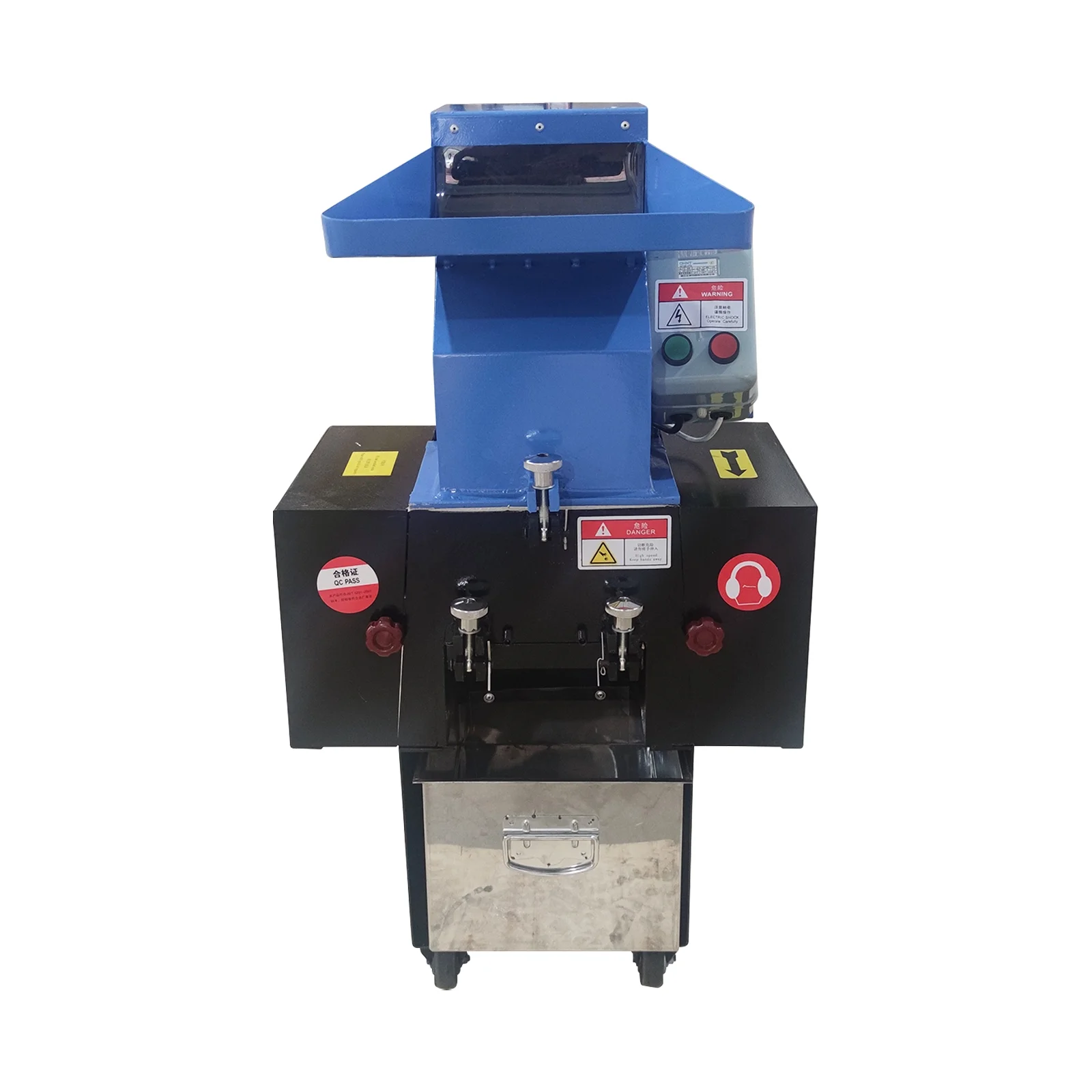 INTBUYING 220V Electric Plastic Shredder Recycling Disintegrator for Plastic Rubber Wood Grain