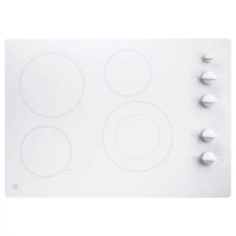 GE Appliances JP3530TJWW 30 Inch Electric Smoothtop Cooktop White