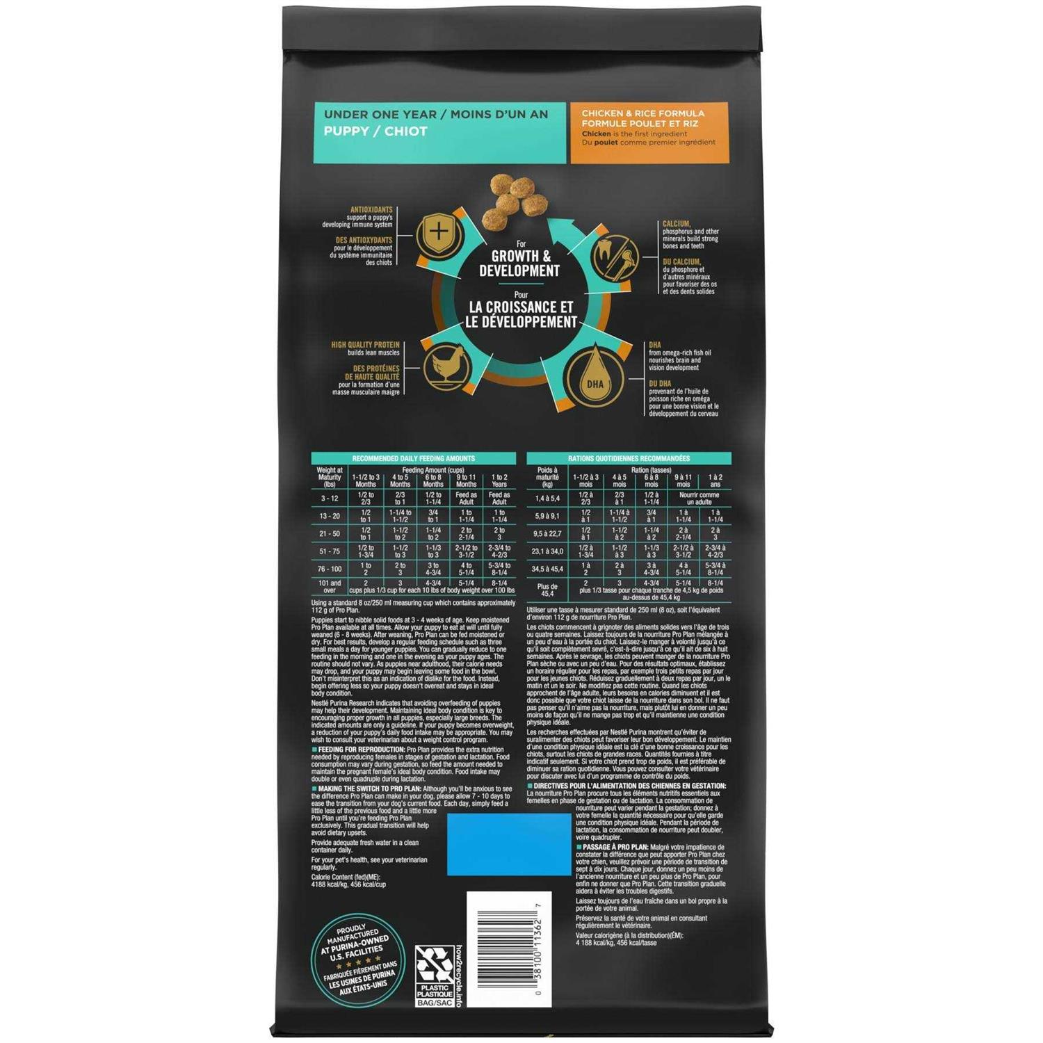 Purina Pro Plan High Protein Chicken and Rice Formula Dry Puppy Food, 6 lbs. - Pet Supplies online store