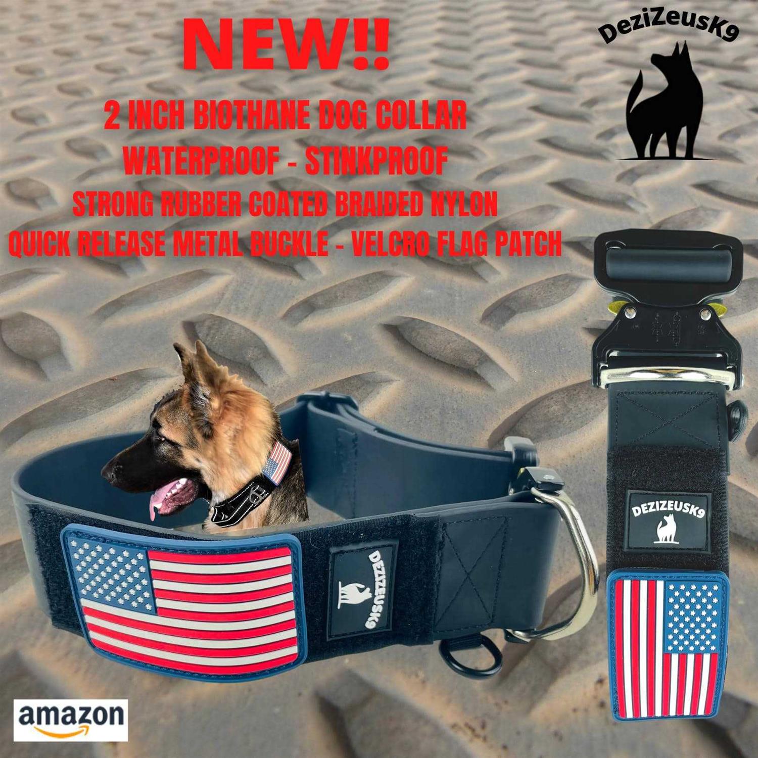 DEZIZEUSK9 Biothane Heavy Duty Dog Leash Tactical Dog Lead Quick Release Locking cable carabiner clasp - Pet Supplies online store