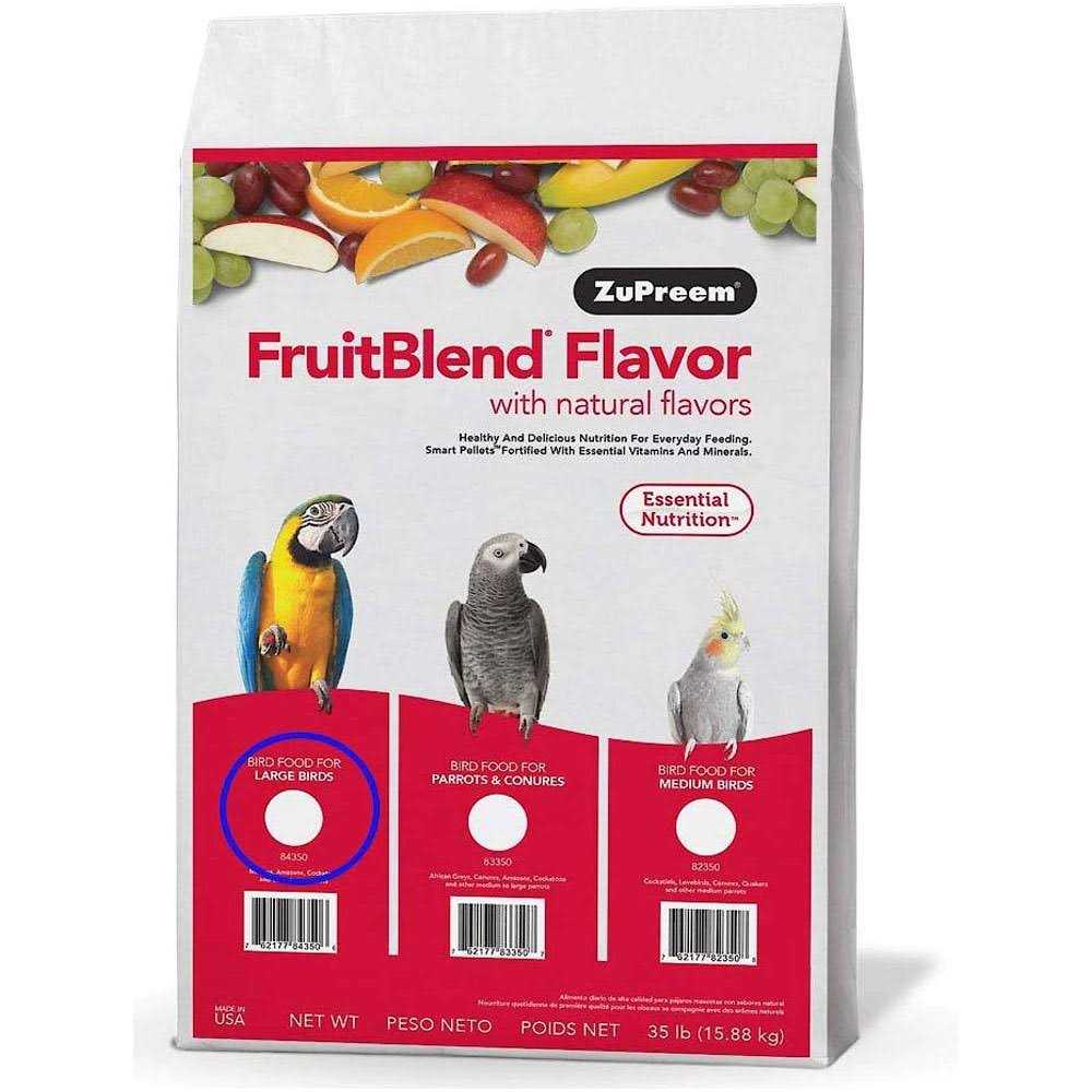 Zupreem FruitBlend Flavor Food with Natural Flavors for Large Birds - Pet Supplies online store