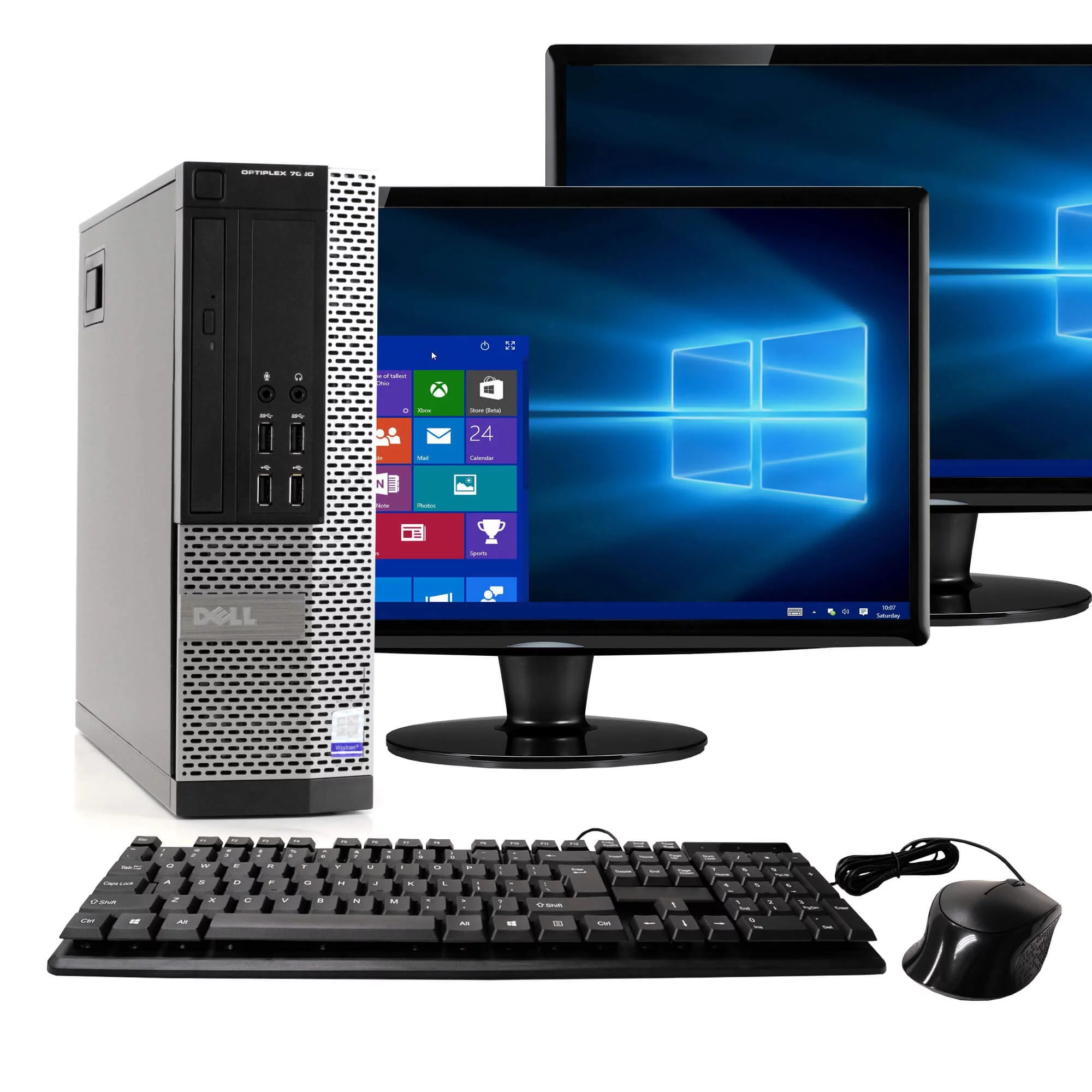 Dell Optiplex 7020 Desktop Tower Computer, Intel Core i5, 16GB RAM, 2TB HD, DVD-ROM, Windows 10 Home 64Bit, Black