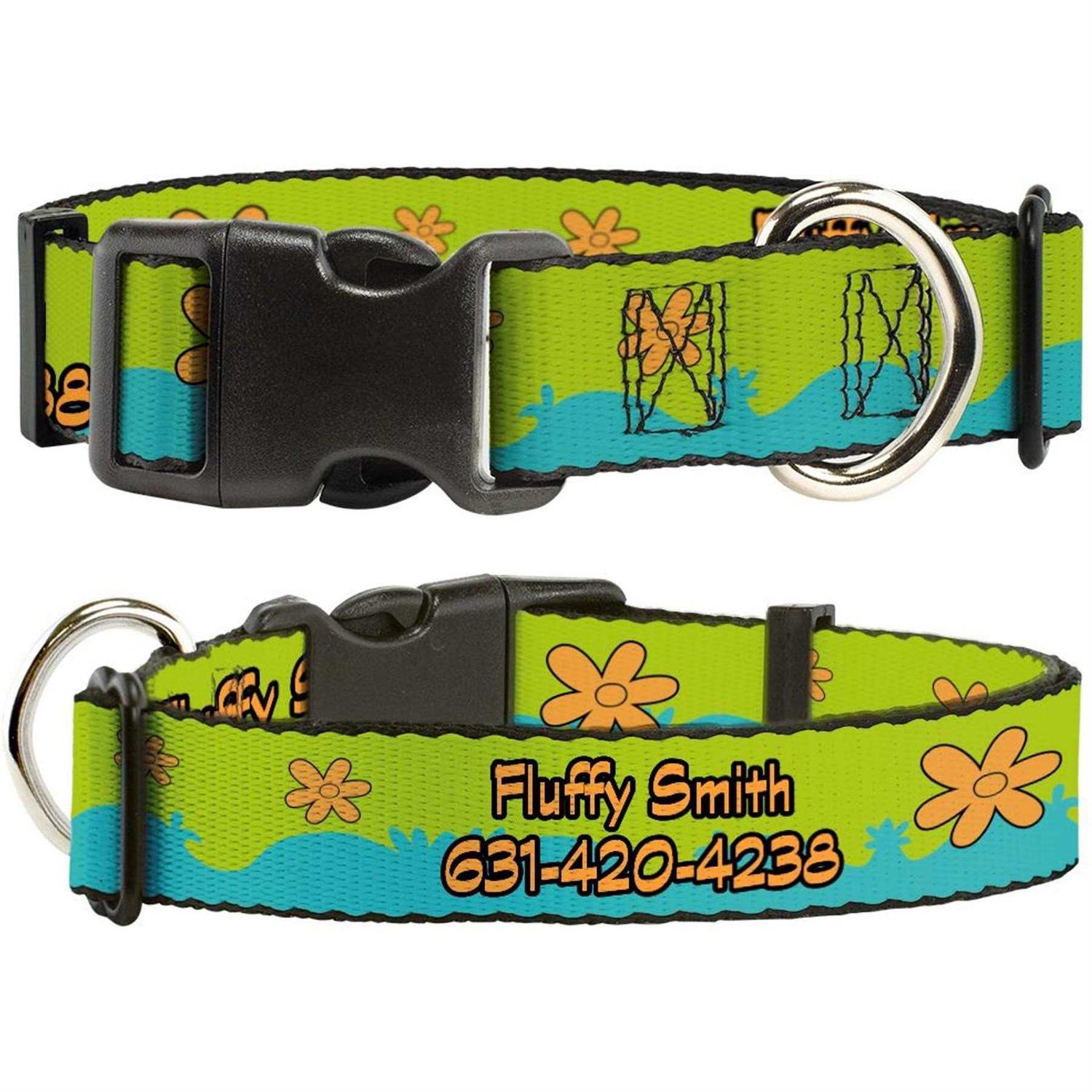Buckle-Down Scooby Doo The Mystery Machine Paint Job Personalized Dog Collar - Pet Supplies online store