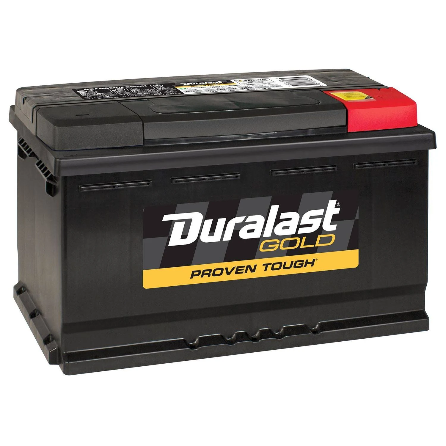 Duralast Gold Automotive Car Battery H7-DLG Group Size 94R 800 CCA - Amp-Hour 80 Positive Terminal Side Top Right Cranking Amps