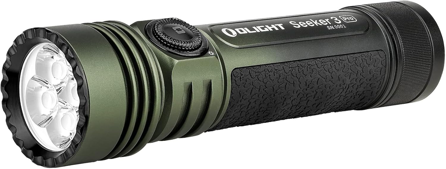 OLIGHT Seeker 3 Pro 4200 Lumens Ultra-Bright Floodlight Flashlight, High Lumens MCC3 Rechargeable Flashlights for Outdoor Searching, Camping, Hiking (Black)