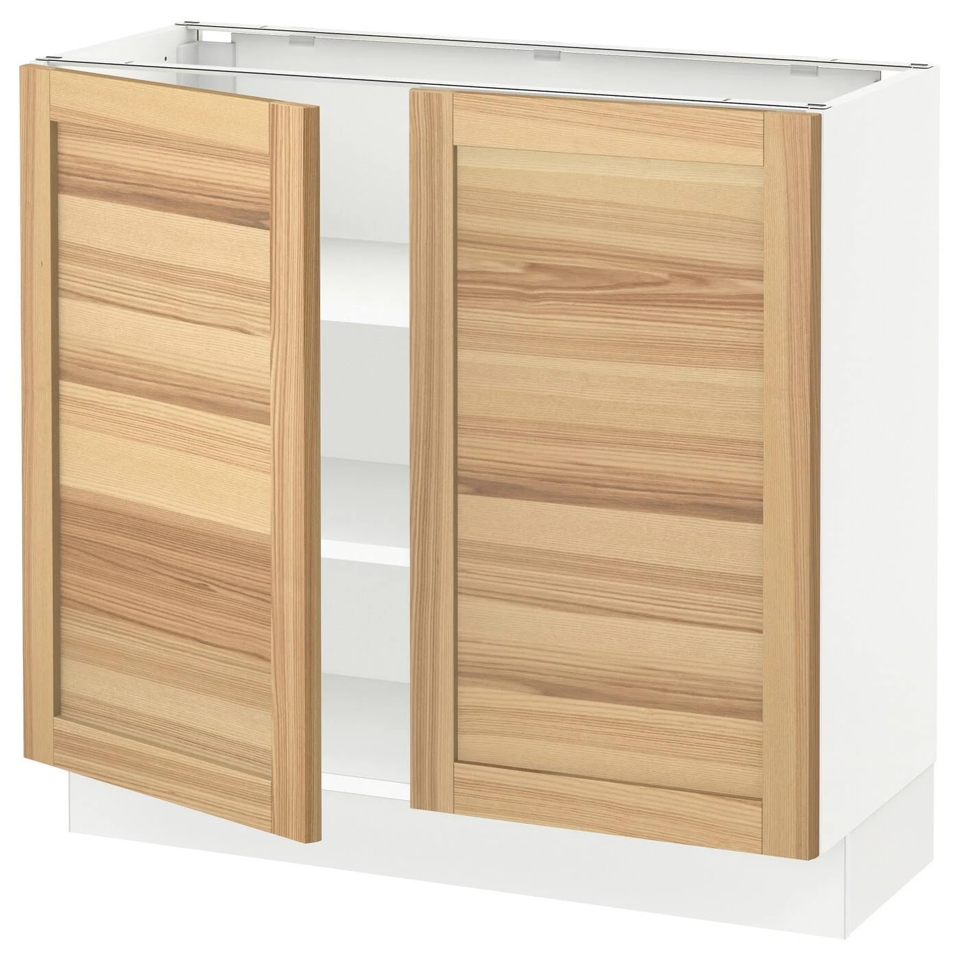 IKEA - SEKTION Base Cabinet with shelves/2 Doors, white/Torhamn Ash, 36x15x30 89377301