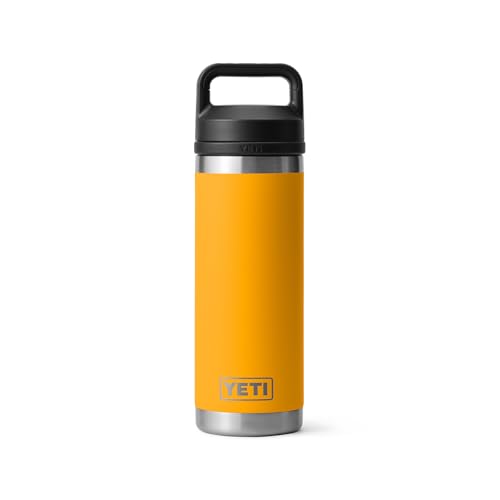 YETI Rambler 18 oz Bottle, Vacuum Insulated, Stainless Steel with Chug Cap, Sandstone Pink