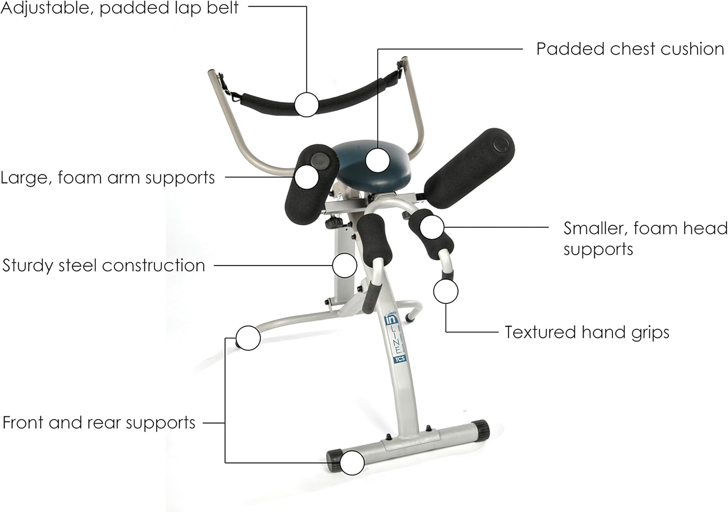 Stamina Inline Traction Control System for Spinal Decompression and Back Stretch Relief Without Inversion