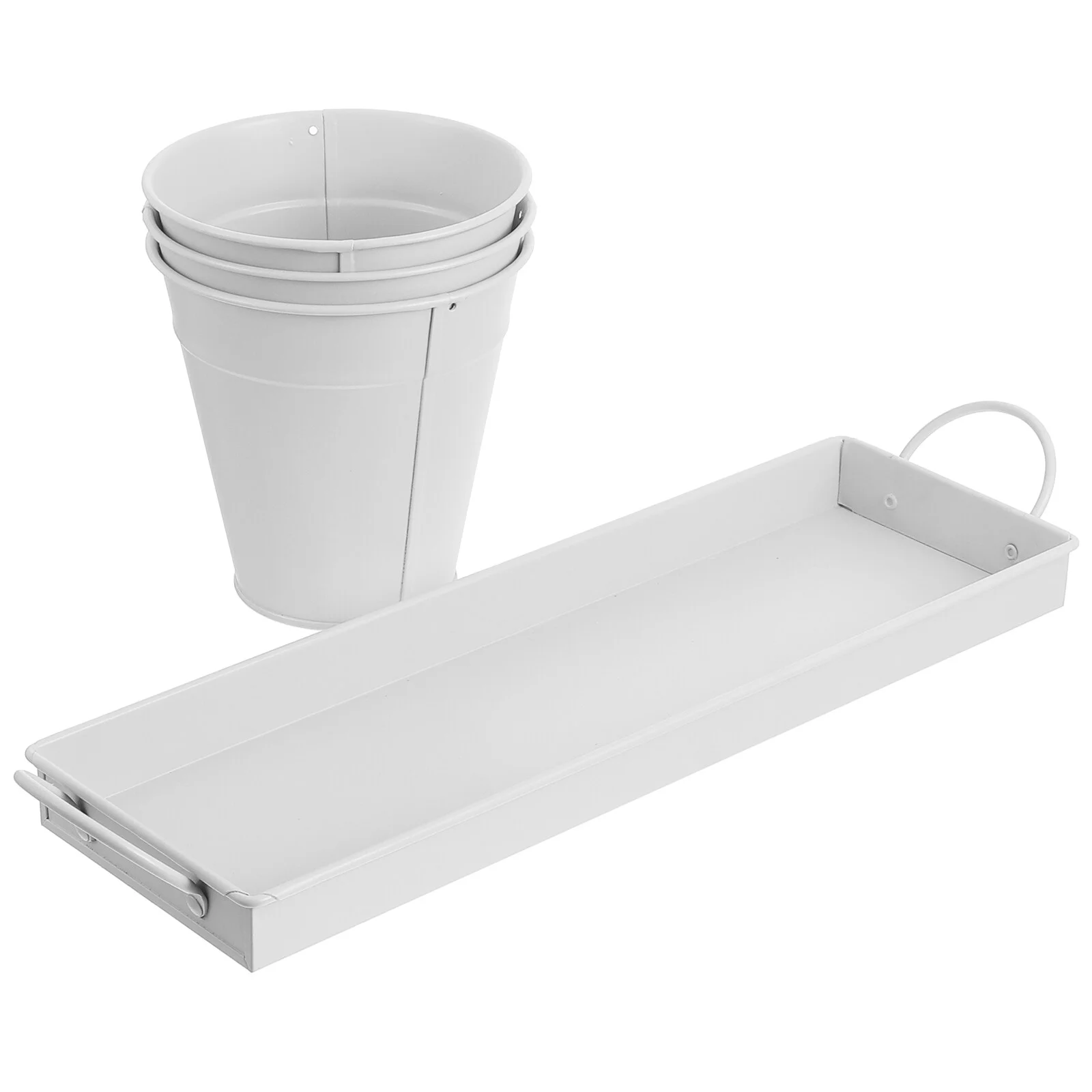 9 pcs Garden Flower Pot with 1pc Tray Succulents Utensil Holder