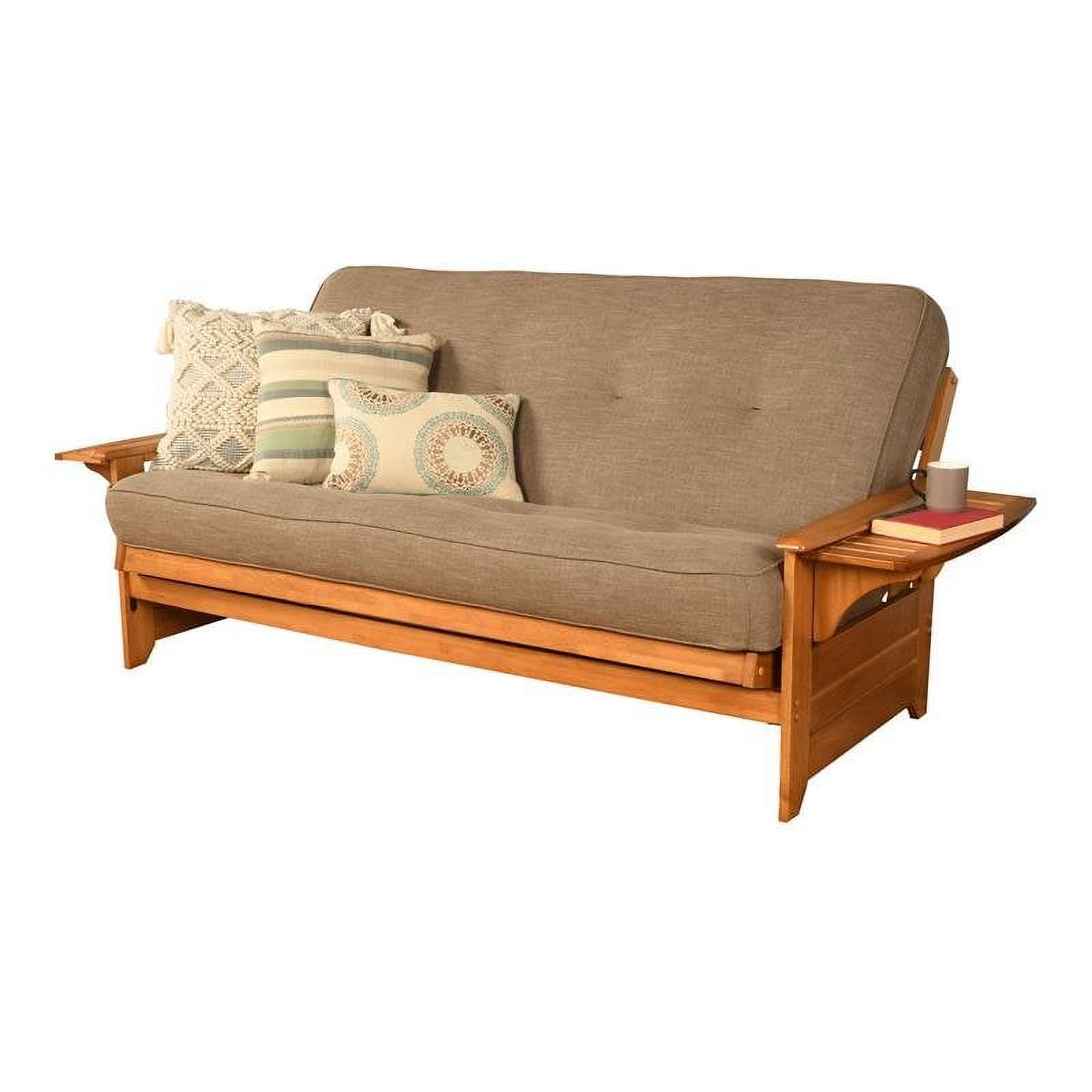 Kodiak Furniture Full-size Traditional Linen Fabric Futon Mattress in Stone Gray