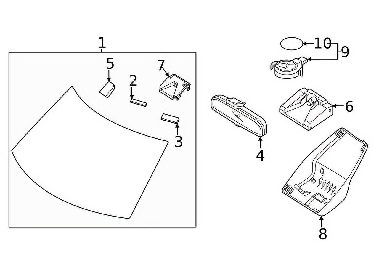 New Genuine Kia Soul Front Windshield Glass Assembly (2023) OE 86110K0720