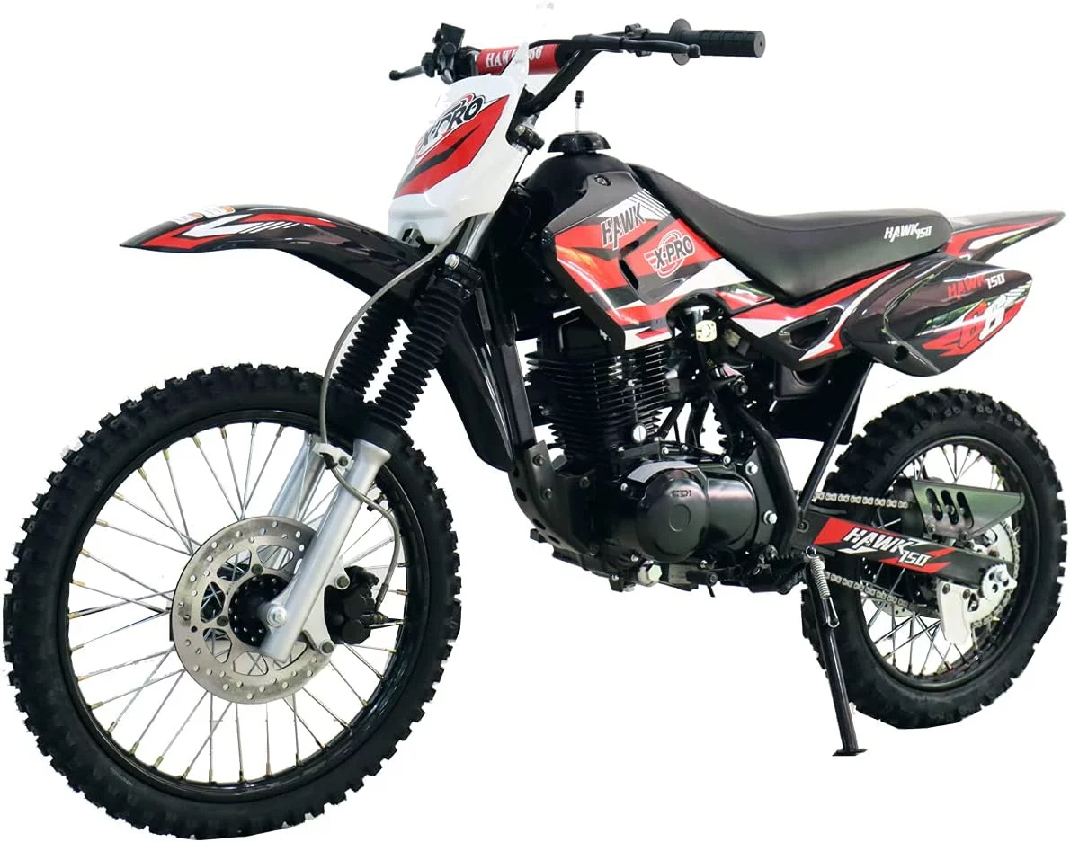 X-Pro Brand New Hawk 150cc Pit Dirt Bike with 5-Speed Manual Transmission, Kick Start 19