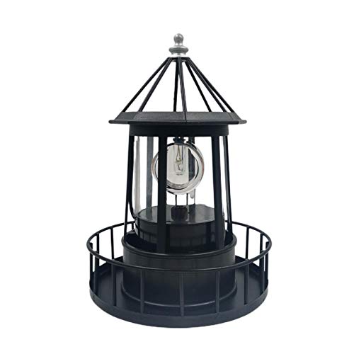 Solar LED Rotating Lighthouse Light,Waterproof LED Solar Garden Lights,Automatically Illuminate at Night and Auto 360° Rotation,for Courtyards, Lawns,Balconies, Etc