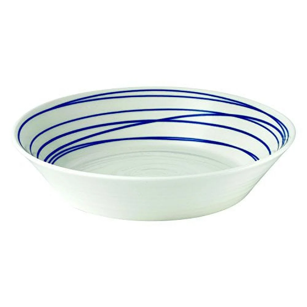 Royal Doulton 1815 Pacific Pasta Bowl 9 inches Blue Lines , Porcelain