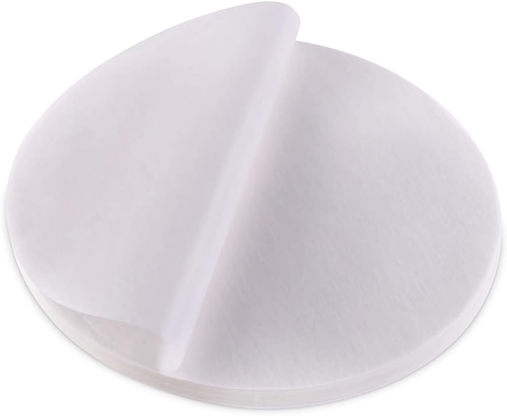 AKOAK 100 Sheets Kitchen Blotting Paper, Round Non-stick Silicone Oil Home Blotting Paper, Oil Residue Filter Paper for Cake Baking, Soups, Fried Foods to Quickly Absorb and Remove Fat