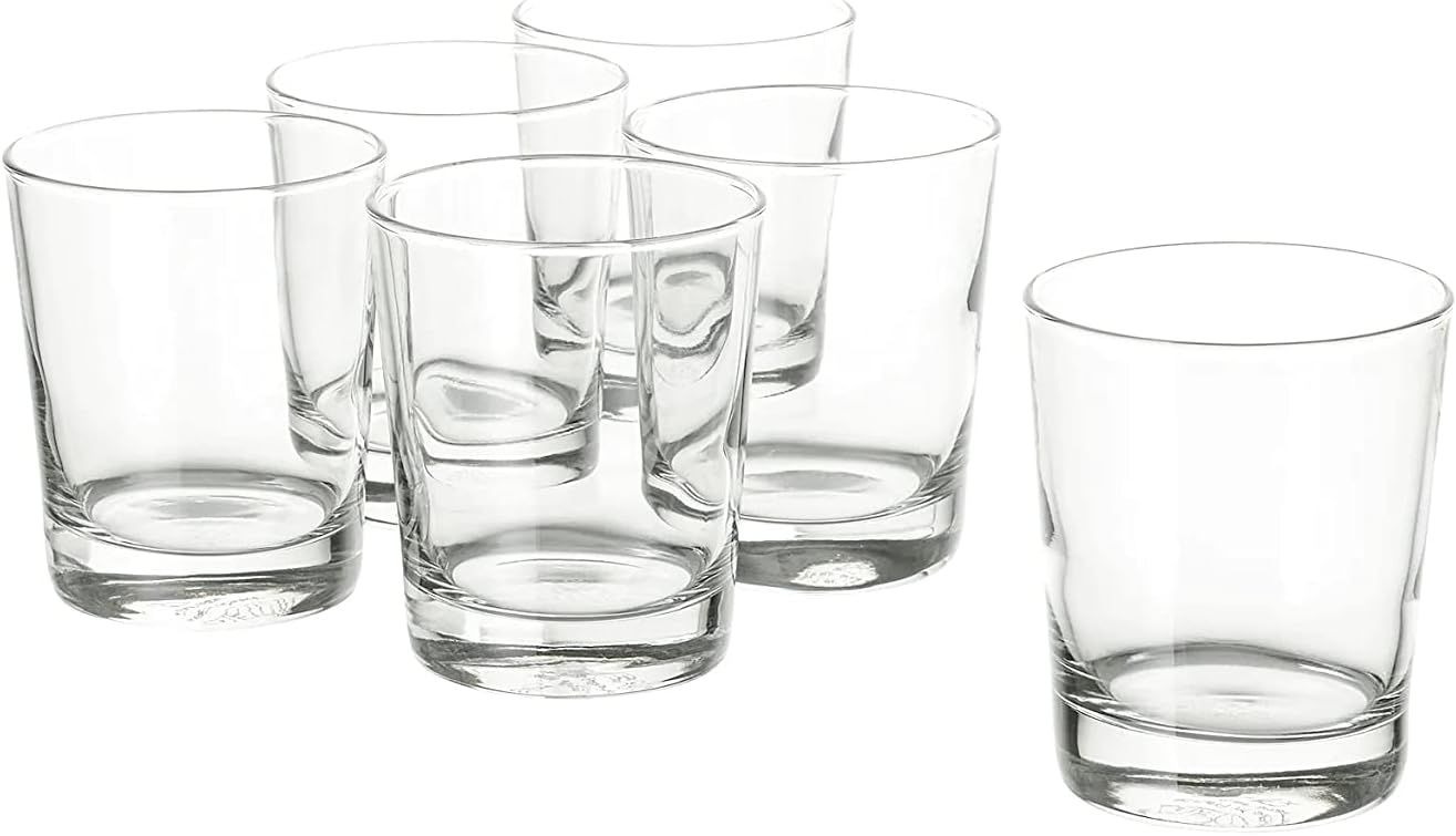 Ikea GODIS Glass, Clear Glass23 Cl (8 Oz) Pack of 6