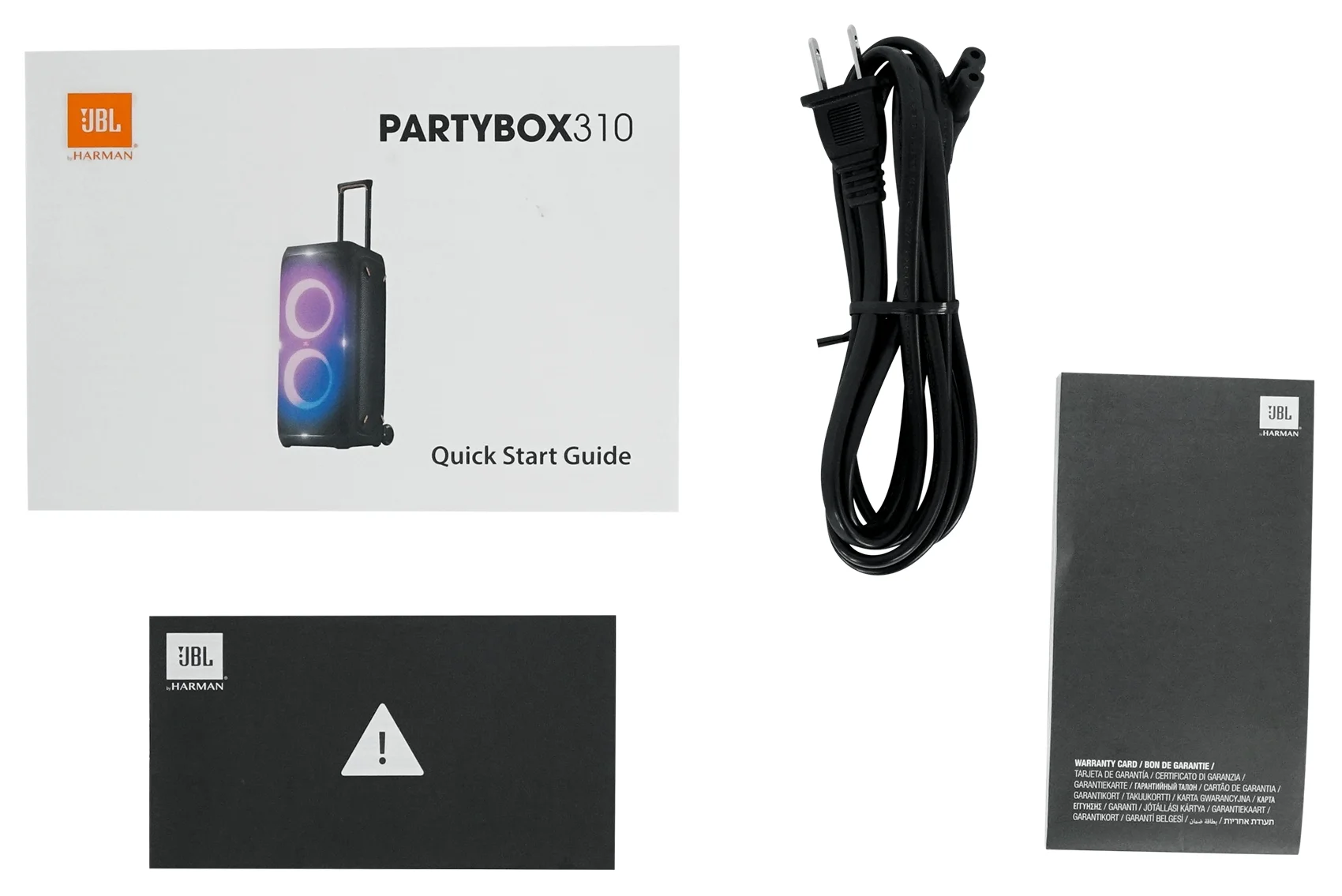 JBL Partybox 310 Portable Rechargeable Bluetooth RGB LED Party Box Speaker+Mic