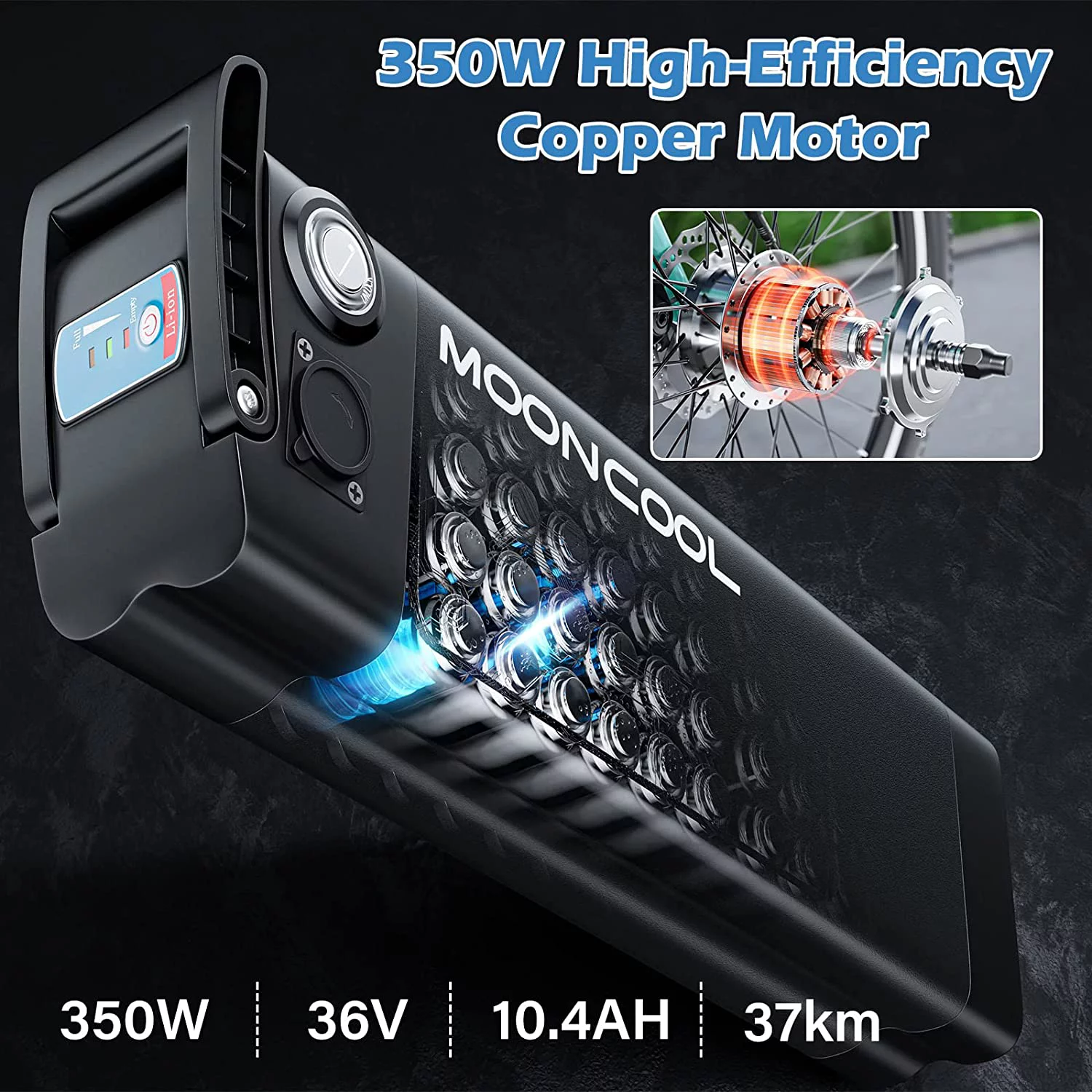 ABORON 350W Electric Trike, 7 Speed 24