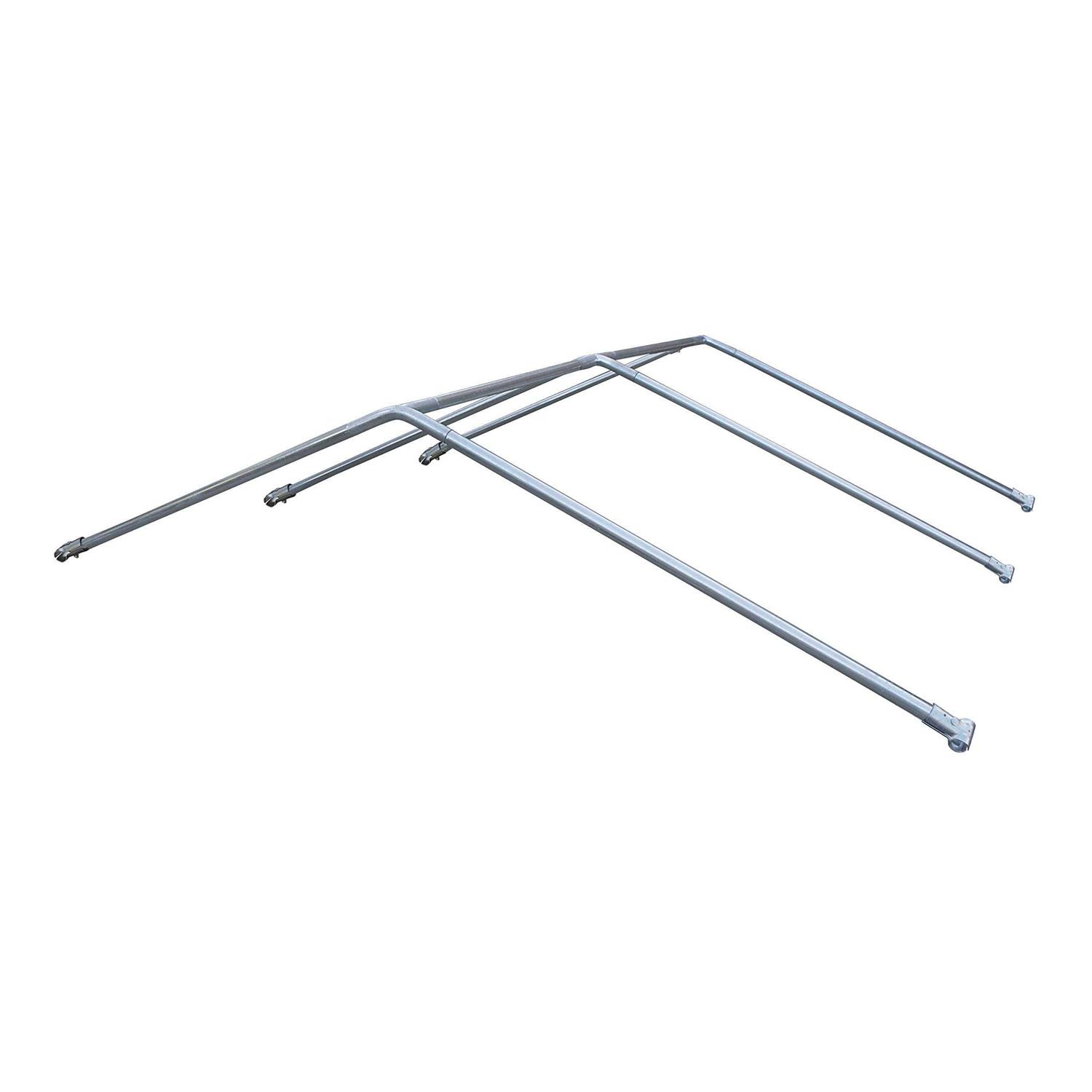 Aleko 7.5 x 7.5 ft. Full Steel Chain Link Dividable Dog Kennel Roof Frame Galvanized Finish - Pet Supplies online store