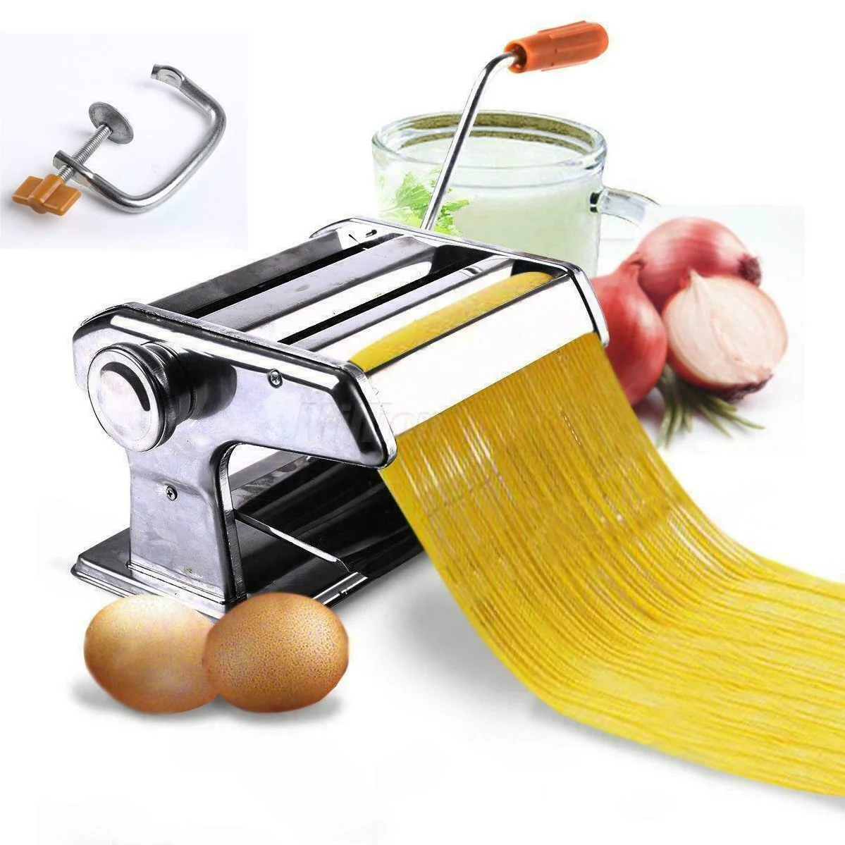 Pasta Maker & Roller Machine Noodle Spaghetti&Fettuccine Maker Health 150mm - Curated Treasures Market