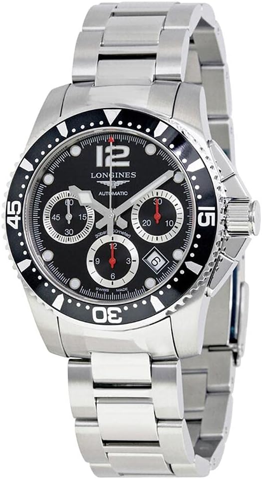 Longines Hydroconquest Black Dial Automatic Mens Watch L3.744.4.56.6