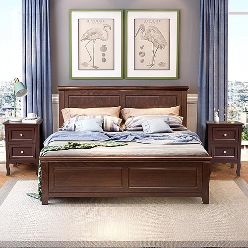 Gray Nightstand Set of 2, Farmhouse End Side Table with 2 Drawers, Bedside Furniture, Night Stand for Small Spaces, Bedside Table End Table, Modern Night Stand for Bedroom, Home Office, Dorm